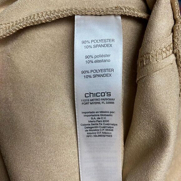 Chico’s Faux Suede Tan Ankle Pants - Picture 8 of 9